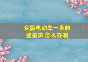 金箭电动车一直响警报声 怎么办啊